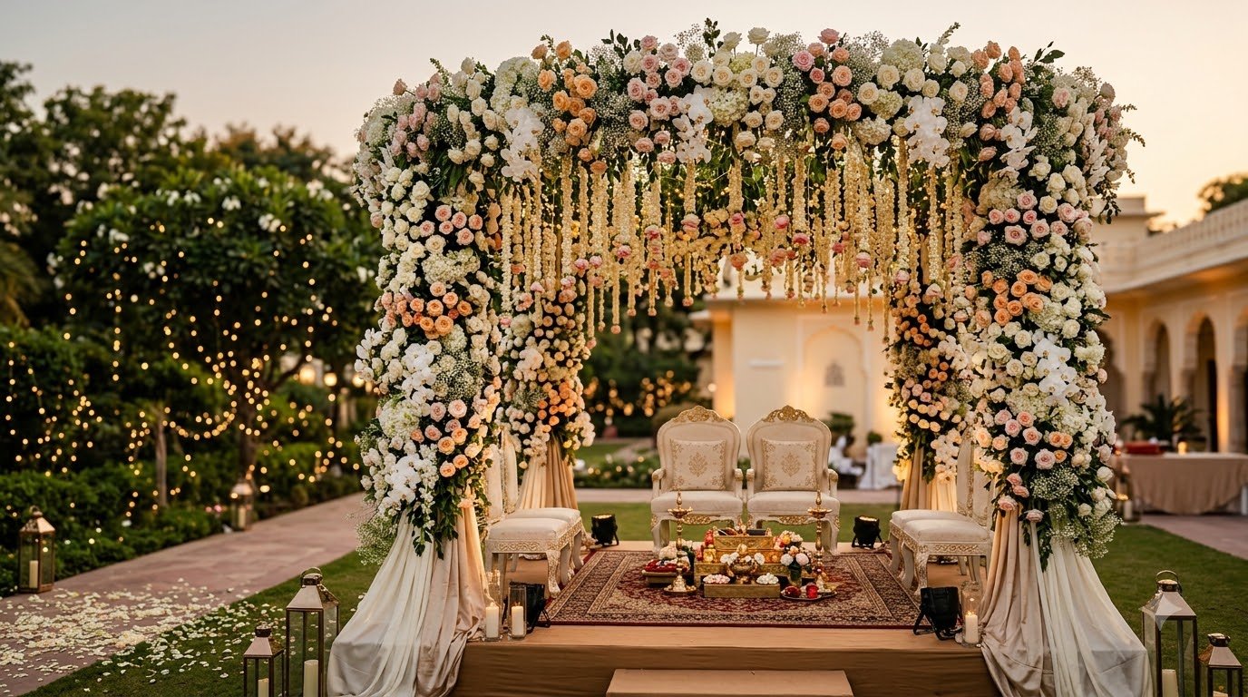 Floral mandap decoration